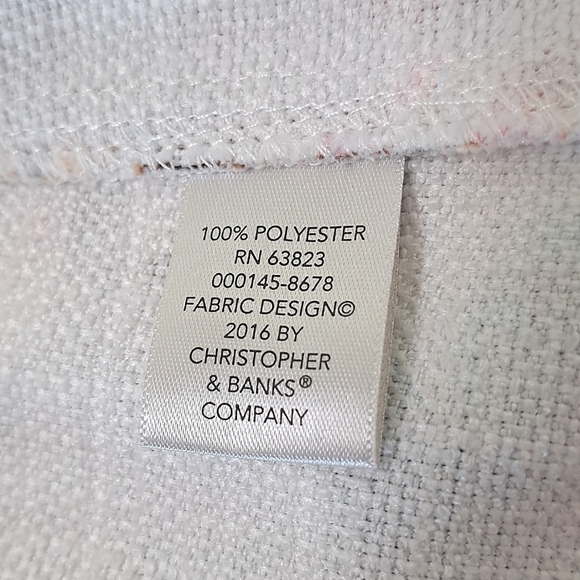 Christopher & Banks Women's Floral Jean Jacket Blazer Size Medium - Picture 5 of 9